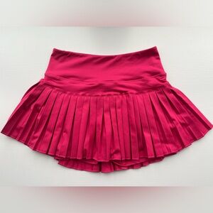 NWOT Pink Gold Hinge Pleated Tennis Skirt XS with Built in Shorts